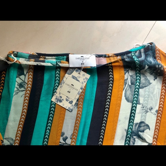 Sabyasachi X H&M printed striped top. Unworn with tags. Size L - Picture 2 of 4